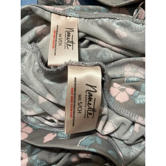 Nanette Lepore Gray Floral 2-Piece Pajama Set Shorts & Tank SMALL - Picture 7 of 7